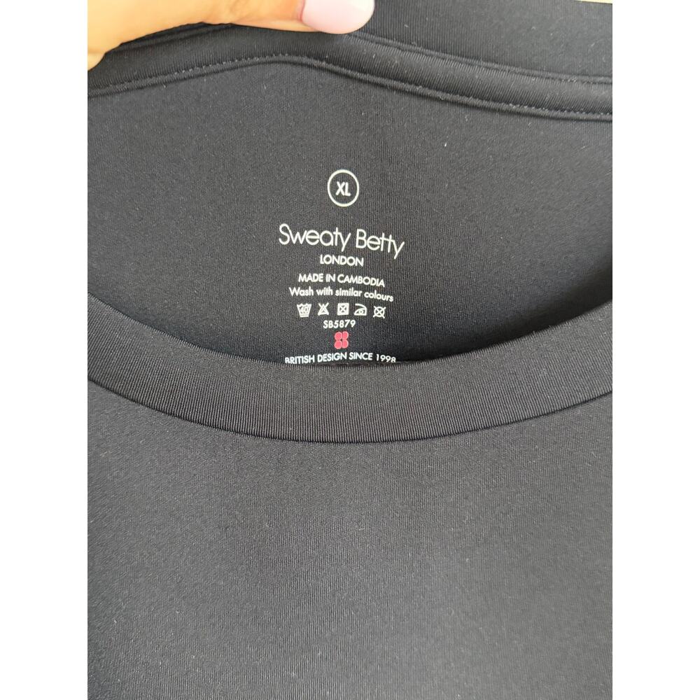 Sweaty Betty Grace Toggle Long Sleeve Crewneck Sweatshirt Schwarz Women's XL - Picture 5 of 7